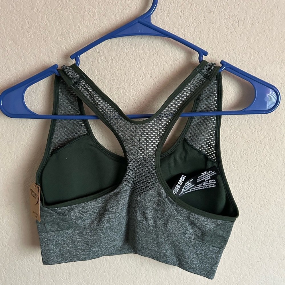 Green PINK Sports Bra - Picture 2 of 3